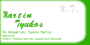 martin tyukos business card